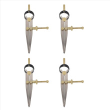 4x roterende gereedschap voor leren handwerk, DIY vleugelverdeler, verstelbare stalen roterende gereedschap voor leren handwerk