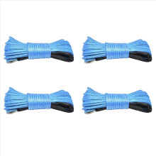 4X 7700Lbs Electric Winch Rope Nylon Rope High Strength Fiber Rope 6mmx15M Car Trailer Rope Trailer Belt