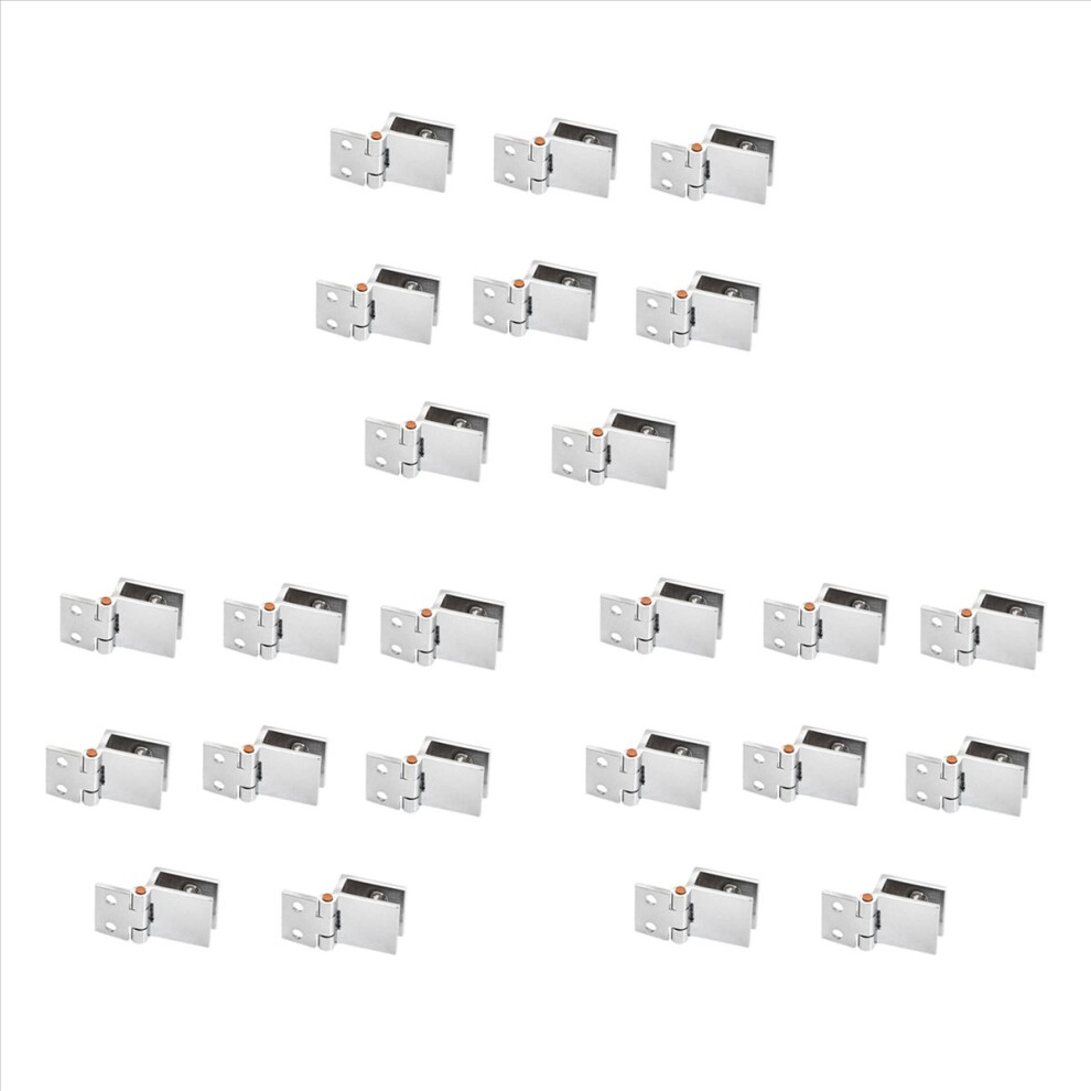 Set Of 24 Glass Door Hinges, 5Mm-8Mm Adjustable Rectangle Clamp Single Clip For Cabinet Cupboard Glass Door Hinges 4853316780076