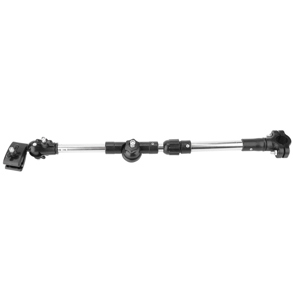 Adjustable Handlebar Clamp Umbrella Mount Holder For Bicycle Wheelchair Stroller, 360 Degree Adjustable Universal Clamp Design Telescopic Rod High Qua