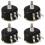 4X WX050 10K Ohm 5W 6mm περιστροφικό συρματόσχοινο περιέλιξης στρογγυλού άξονα μαύρο+ασημί 1