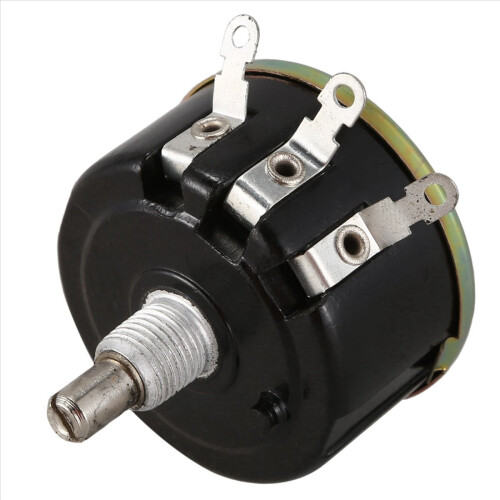 4X WX050 10K Ohm 5W 6mm περιστροφικό συρματόσχοινο περιέλιξης στρογγυλού άξονα μαύρο+ασημί 2