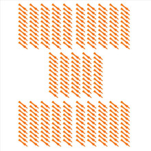 250 unidades de pinos de golfe Big Castle de 70 mm (laranja)