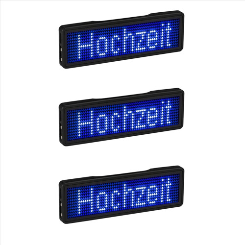 3X Bluetooth LED Name Badge Rechargeable Light Sign DIY Programmable Scrolling Message Board Display LED,Type 5 1