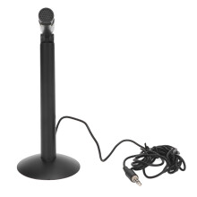 Microfone de alta sensibilidade para PC, posicionamento flexível com haste articulada, captação de som omnicromática de 360 para ampla