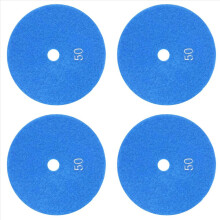 4x 5 palcové 125 mm diamantové leštiace podložky na mokré brúsenie, mramorová krupica 50