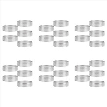 Anillo perforado para tarta de acero inoxidable, 30 unidades de 5 cm para mousse de pastel, anillos redondos para tarta DIY para hornear postres.
