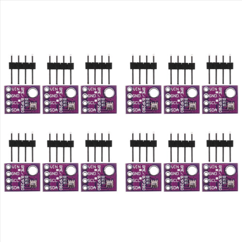 12Pcs BMP280 5V Digital Temperature Barometric Pressure Sensor Module, Temperature Sensor Atmospheric Pressure Board