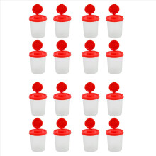 Conjunto de 16 saleiros e pimenteiros à prova de umidade com tampas vermelhas, potes plásticos herméticos para temperos.