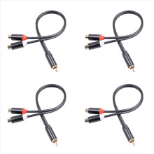 4x audio kábel samec-samica, 2x rozbočovací kábel Aux pre TV, PC, DVD, reproduktory, zosilňovače, subwoofer