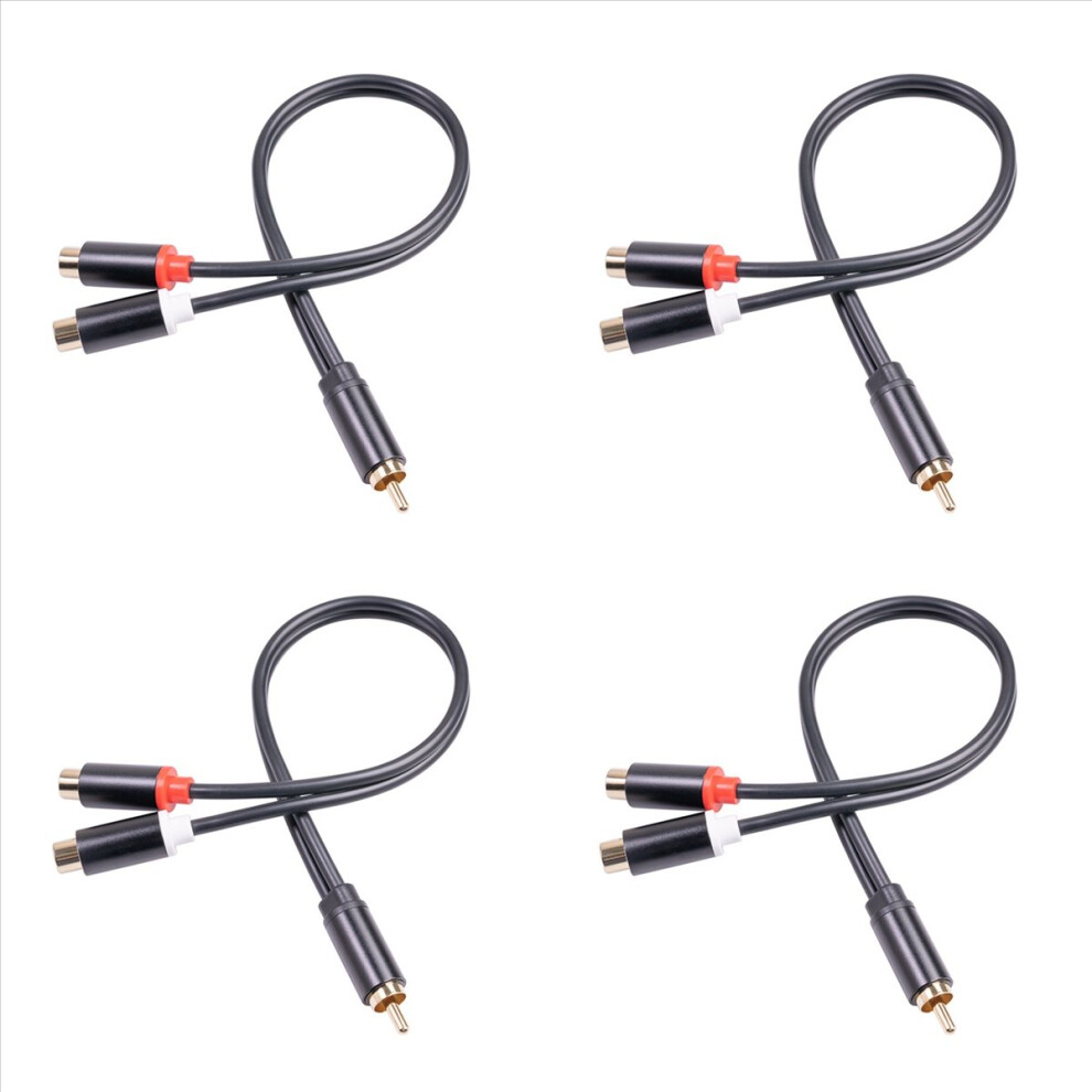 4X Male Cable To Female Audio Cable 2 Male Splitter Aux Cable For Tv Pc Dvd Speaker Amplifiers Subwoofer 4853316781011