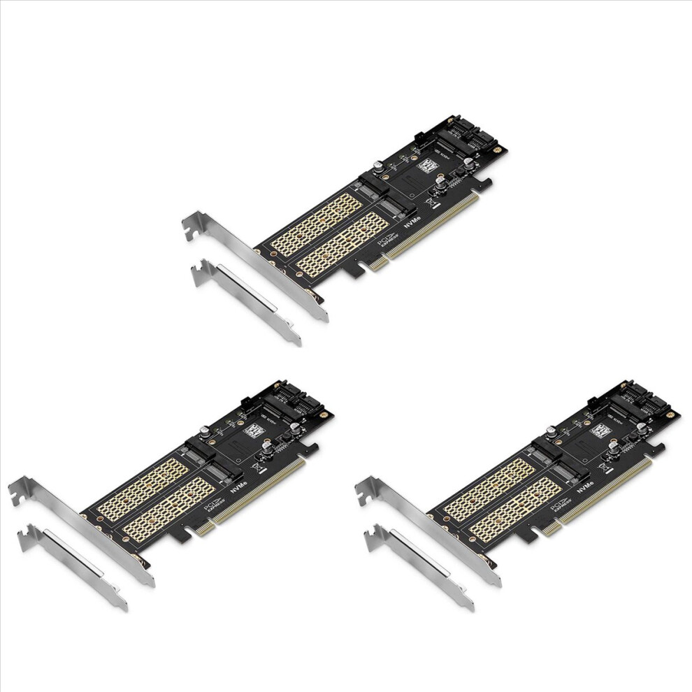 3X Ngff And Msata Ssd Adapter Card,M.2 Nvme To Pcie/M.2 Sata Ssd To Sata Iii/Msata To Sata Adapter For 2280/2260 4853316786412