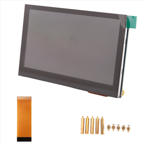 2 monitores LCD de 4,3 polegadas para 4B/3B+/3A+/3B/2B/B+/A+ com tela sensível ao toque capacitiva IPS, resolução 800x480. 1