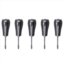 Conjunto de 5 Manoplas de Câmbio em Fibra de Carbono para Carros E36 E38 E39 E46 Z4 Z3 E53 X5 X3 E60 E61 com Alavanca Longa