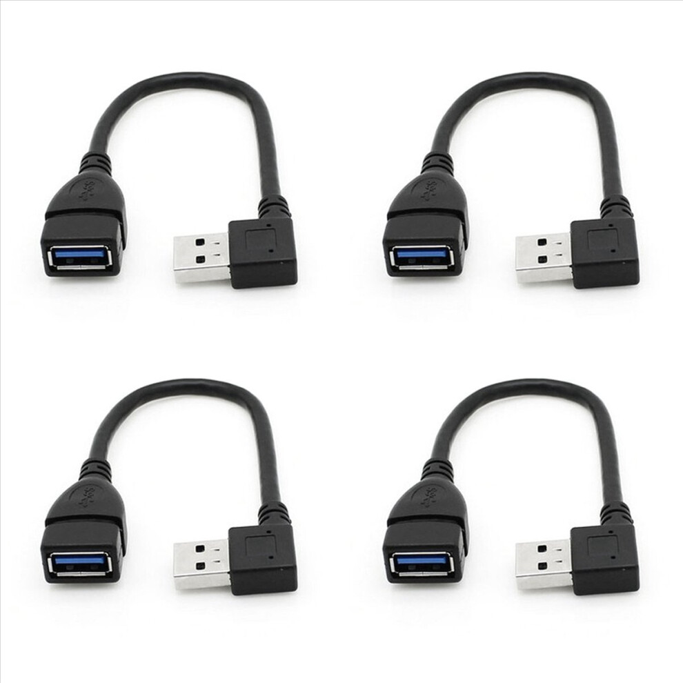 20X Usb 3.0 Angle 90 Degree Extension Cable Male To Female Adapter Cord Data Left 4853316776802