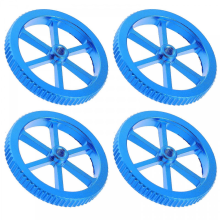 Zelftappende bouten, nivellerende schroeven en moeren, blauw 6x6cm, stabiliserend warm bed, 4 stuks