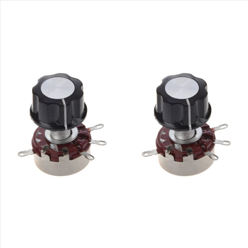 2X Ανταλλακτικό Ποτενσιόμετρο 6mm Διάμετρος Άξονα 470K Ohm 2W Pots W Κουμπί