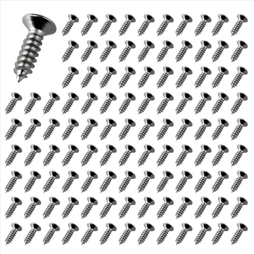 250x Βίδες Μπάσου Κιθάρας Ανταλλακτικά για Scratchplates Pickguard, Ασημί