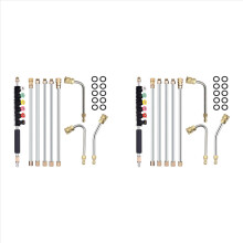 2x hogedrukreiniger verlengstukset - met sproeierpunten, 1/4 inch snelkoppeling, voor anti-lekring 4000 PSI
