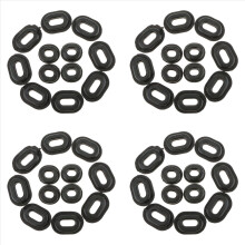 48 piezas de ojales de goma para cubiertas laterales de motocicleta, juntas de repuesto para carenados CG125