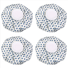Bolsa de gelo 4X para alívio da dor, formato pentagonal de 9 polegadas, branca.