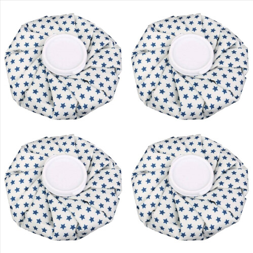 Bolsa de gelo 4X para alívio da dor, formato pentagonal de 9 polegadas, branca.