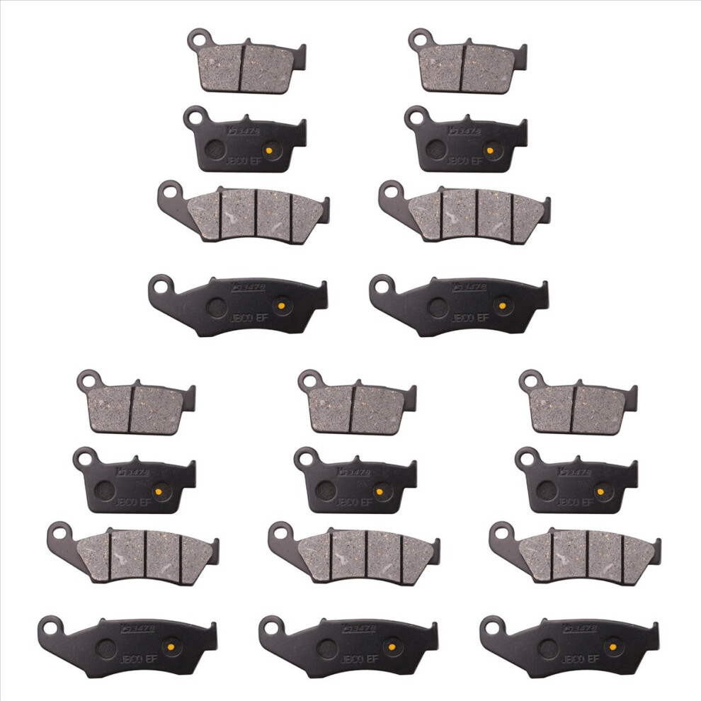 10X Motorcycle Front And Rear Brake Pads Disc Brake Pads For Yz125 Yz250 Yz450 Yz450f 2003-2007 Black 4853316775973