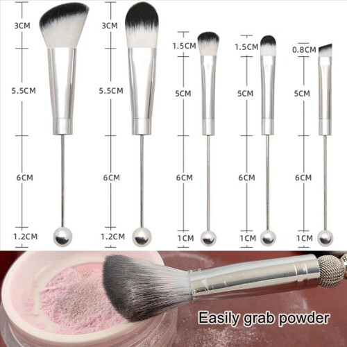 2x Perlen-Make-up-Pinsel, Silikonperlen, DIY-Make-up-Kosmetikpinsel-Set, Perlenpinsel-Set zum Selbermachen 2