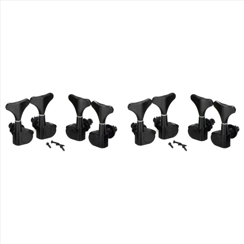 Tarraxas de afinação seladas 4+4 para baixo Precision e outros modelos, pretas.