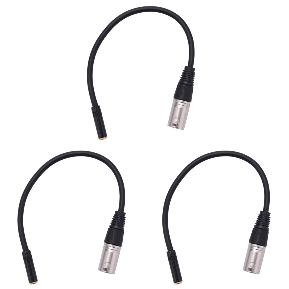 3X 0. Wire 3 Pin Xlr Male To 3.5Mm Female Audio Connector Stereo Microphone Adapter 4853316786993
