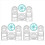 12 Pcs Multifunctional Geometric Ruler Drawing Tools Plastic Ruler Set Mathematics Measuring Circle Drawing Rulers 1