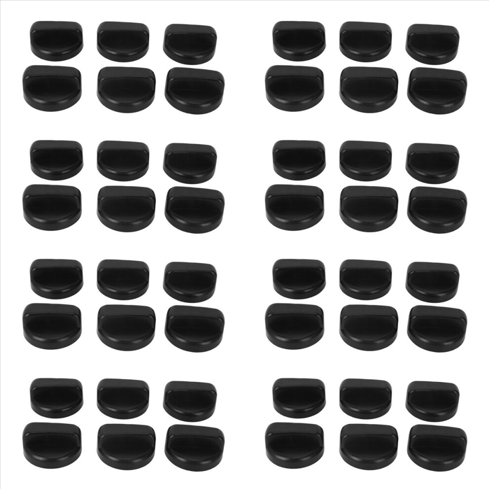 48 Pcs Kitchen Black Plastic Gas Stove Cooker Control Knobs 4853316768302