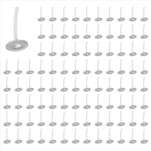 3000 mèches de bougie de 2,5 cm (1 pouce) à faible émission de fumée avec languettes métalliques, pour la fabrication de bougies chauffe-plat