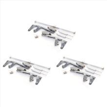 Dobradiça pneumática tripla para elevação vertical, suporte de giro pneumático translacional, ferragens e acessórios.