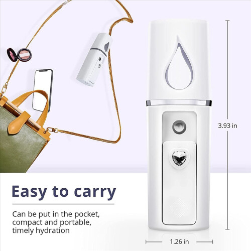 3X Φορητές επεκτάσεις βλεφαρίδων Nano Mister Mini Steamer Atomization με καθρέφτη λευκό 1