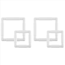 4er-Set quadratische Stickrahmen mit Q-Snaps für Quiltrahmen und Nährahmen, 6x6 Zoll, 8x8 Zoll