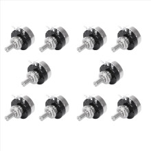 10x roterende taps toelopende koolstofpotentiometer met diameter en knop, RV24YN 20S B502 5K Ohm