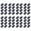 64 Pcs Black Plastic Rectangular Blanking End Caps Inserts 20mm X 40mm 1