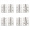 Conjunto de 8 dobradiças de aço inoxidável de 2 polegadas (4,4 x 3,1 cm) para portas de armários. 1