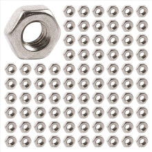 600Pcs M3 3mm Female Thread Hex Metal Nut Fastener Silver Tone