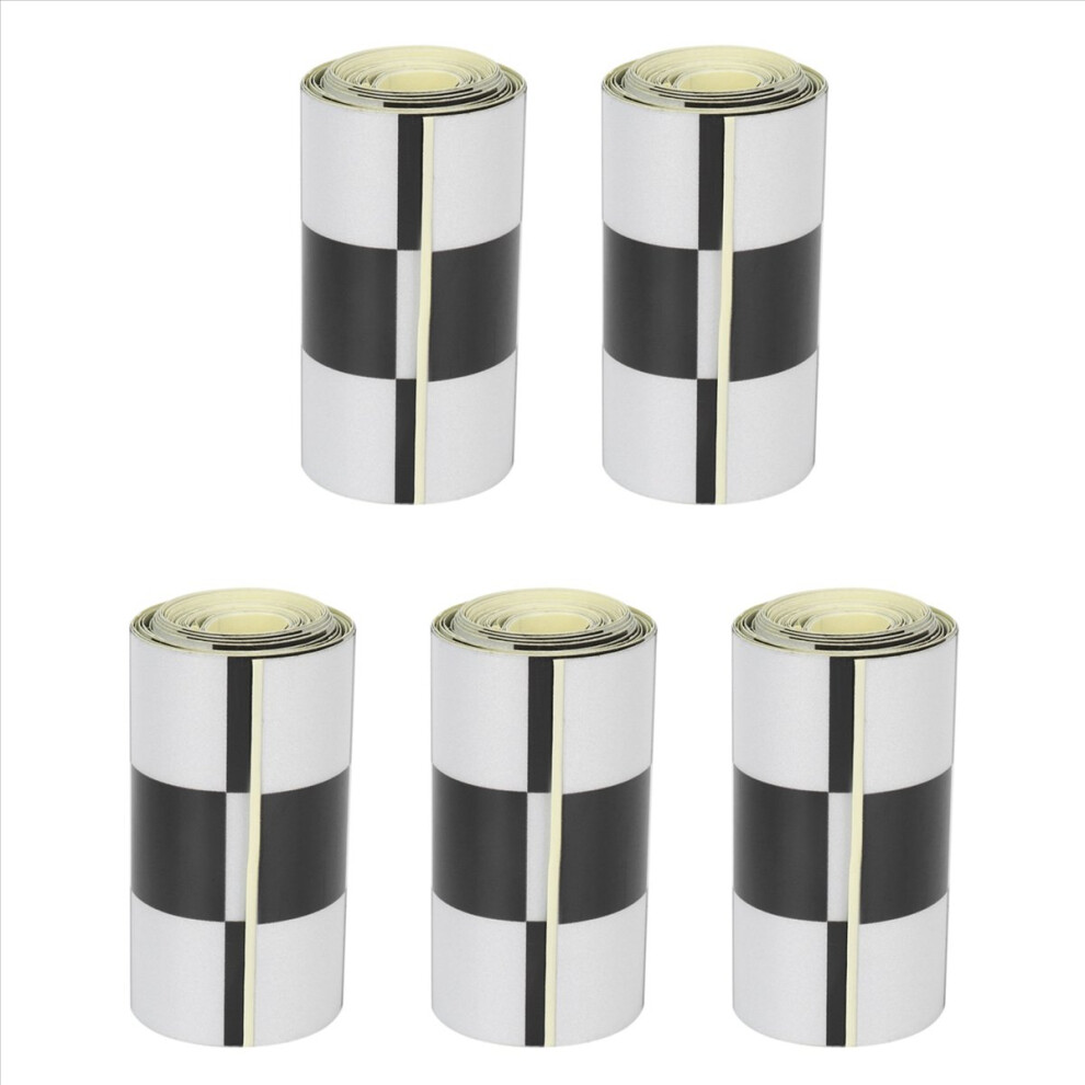 5X 3 Inch Checkered Decal Tape Car Motorcycle Bike Tank Sticker Black/White 4853316781752