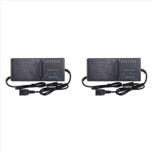 Cargador de vehículo eléctrico 2X 48V 20AH con pantalla de 7 luces, protección contra fugas de corriente y pulso completo, enchufe UE