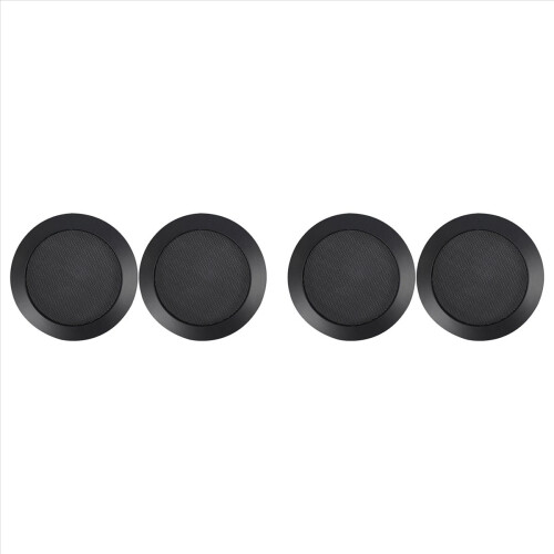 2X Ceiling Speaker Grille, 4-Inch Ceiling Embedded Audio Speaker Grille(Black)