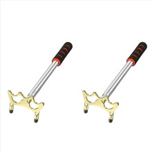 Ponte retrátil dupla para taco de bilhar com cabeça de latão removível, acessório para taco de bilhar/sinuca, cabeça de ponte baixa.