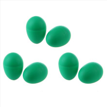 3 paia di sonagli Maracas a forma di uovo verde in plastica, percussioni, giocattolo musicale per bambini