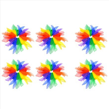 72 quadratische Jonglier-Seidentücher, Tanztücher, Zaubertrick-Requisiten, Bewegungstücher, 61 x 61 cm, 6 Farben
