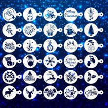 60 Pieces Cookie Stencils Cake Templates Coffee Stencils Reusable Painting Cake Stencil Templates Embossing Moulds