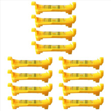 Conjunto de 12 unidades de linha de nivelamento para levantamentos topográficos, construção civil, assentamento de tijolos, etc. (Amarelo)