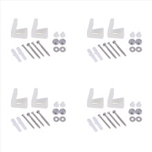 Kit de fijación de 4 pernos para inodoro, bidé o pedestal semi-angulado de baño