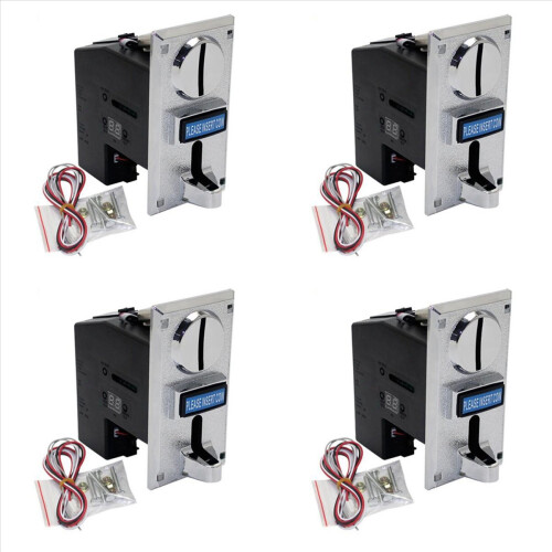 4X Programable Plastic Multi Coin Acceptor Electronic Roll Down Coin Acceptor Selector Mechanism Side Coin Selector